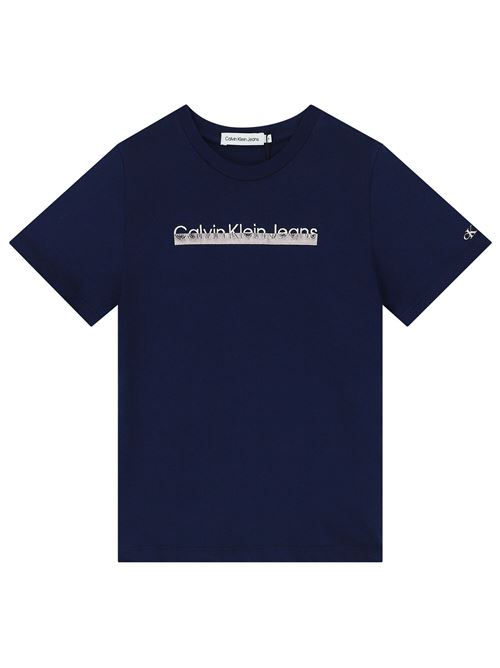 METALLIC INST. LOGO T-SHIRT CALVIN KLEIN JEANS | IB0IB01340/CIK